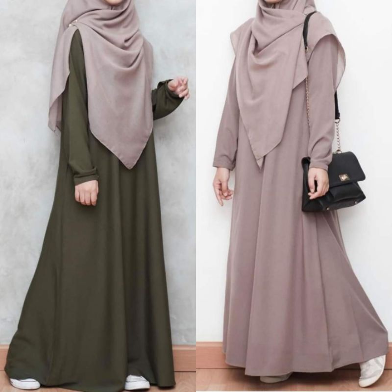 Fashion Muslim Wanita Dewasa// GAMIS RAYON JUMBO BUSUI