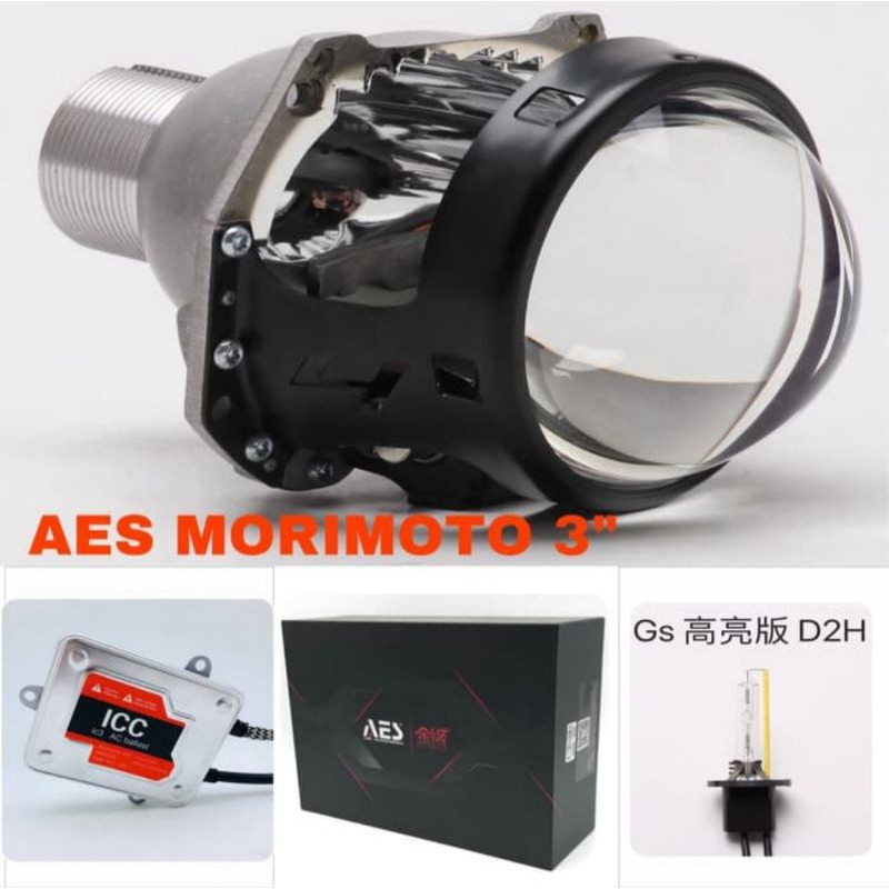 PROJECTOR AES 3 INCHI MORIMOTO BLUELENS BALLAST 55W DE OSRAM I PROJIE AES MOBIL LENSA 3 IN