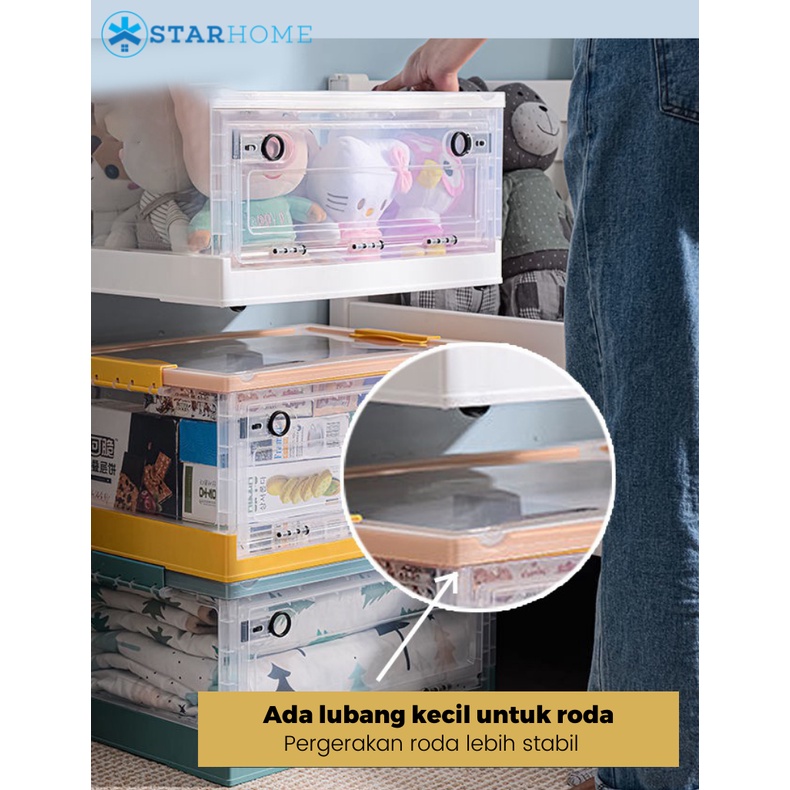 Storage Box Organizer Box Lipat Kotak Keranjang Tas Penyimpanan Pakaian Kotak Mainan Organizer Buku