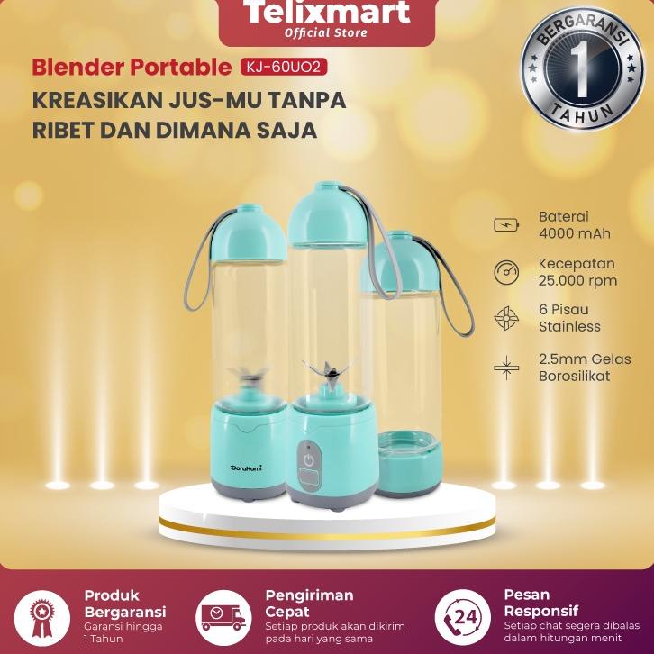 Jual Bayar Ditempat Blender Portabel Mini Juicer Portable Dengan Gelas Kaca Mata Pisau Ml