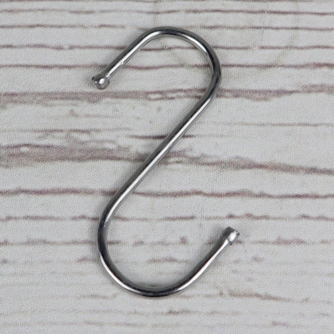 Hanger Gantungan Model Huruf S (10 PCS) Hook Stainless Steel 6 CM - Silver