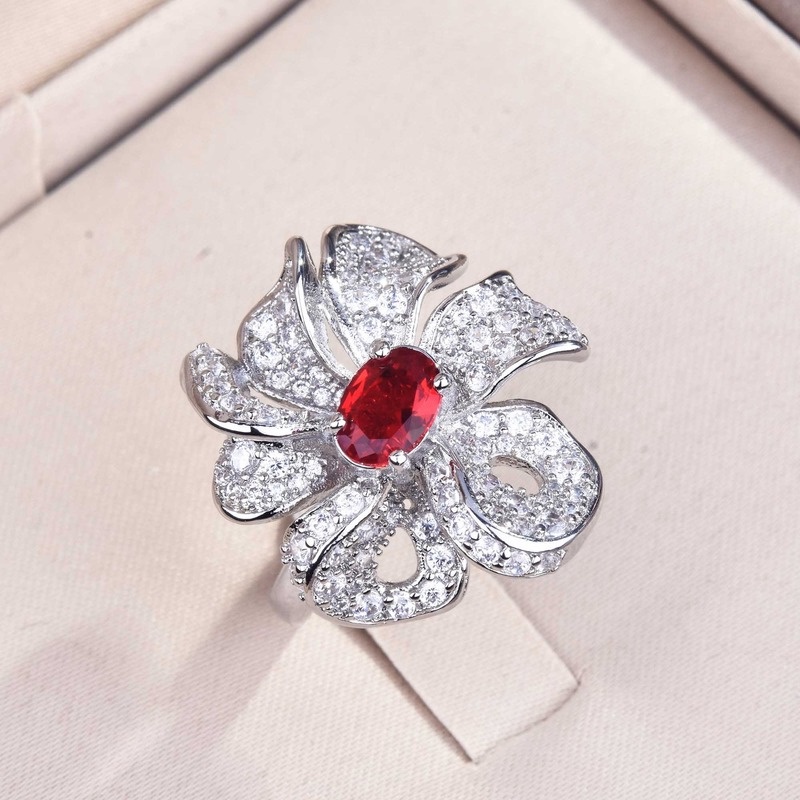 Advanced Design Natural Ruby Butterfly Ring