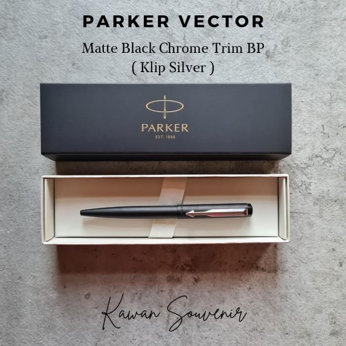 

Pulpen Parker Original Vector Matte Black Chrome Trim(Klip Silver) Bp
