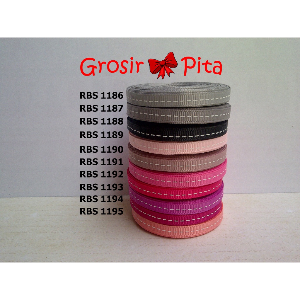 

(25 yard) Pita Grosgrain Motif RBS 1186,1187,1188,1189,1190,1191,1192,1193,1194,1195 | Toko Bahan Craft | Grosir Pita