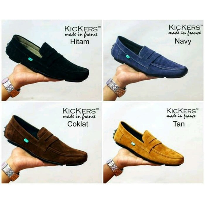 TERMURAH sepatu pria kickers JAVLIN Mocasin Slop casual slip on santai