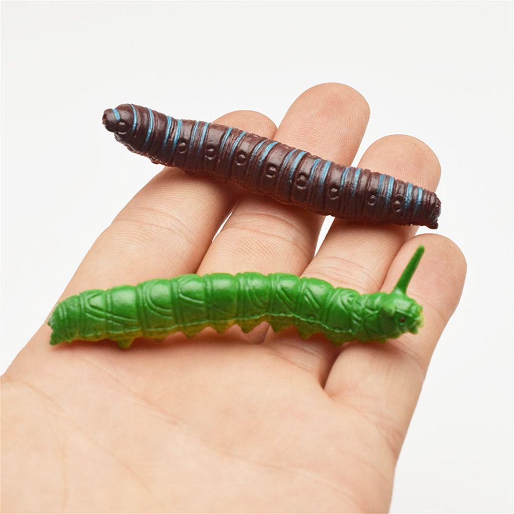 Lanfy Twisty Worm Toy 12Pcs/Lot Mainan Anak Mop's Day Props Canda Gags Realistis Fake Caterpillar Ulat Palsu