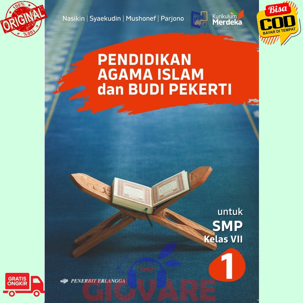 Jual BUKU PENDIDIKAN AGAMA ISLAM SMP KELAS 7 ERLANGGA KURIKULUM MERDEKA ...