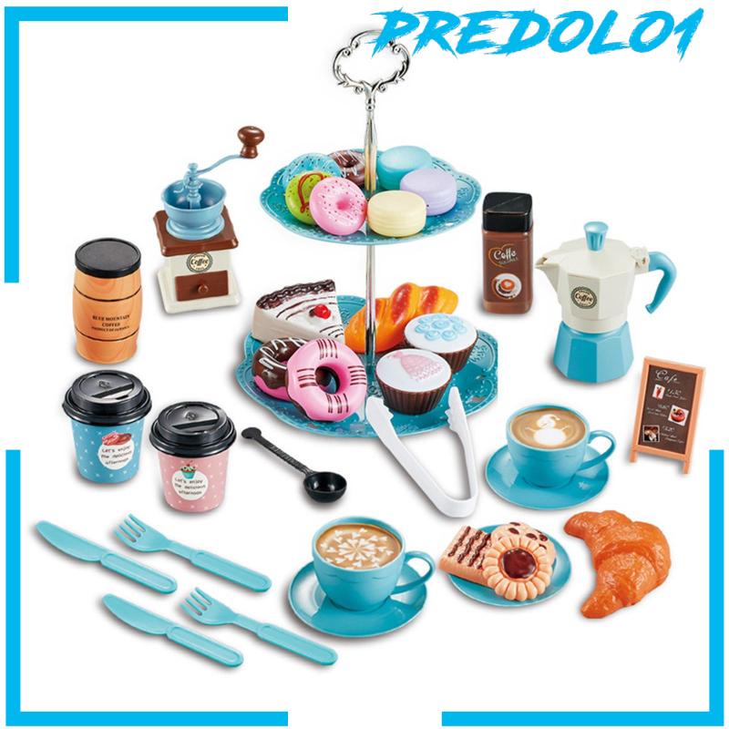 [PREDOLO1] Pretend Play Coffee Maker Gifts Pretend Play House Tea Party Set for Boys