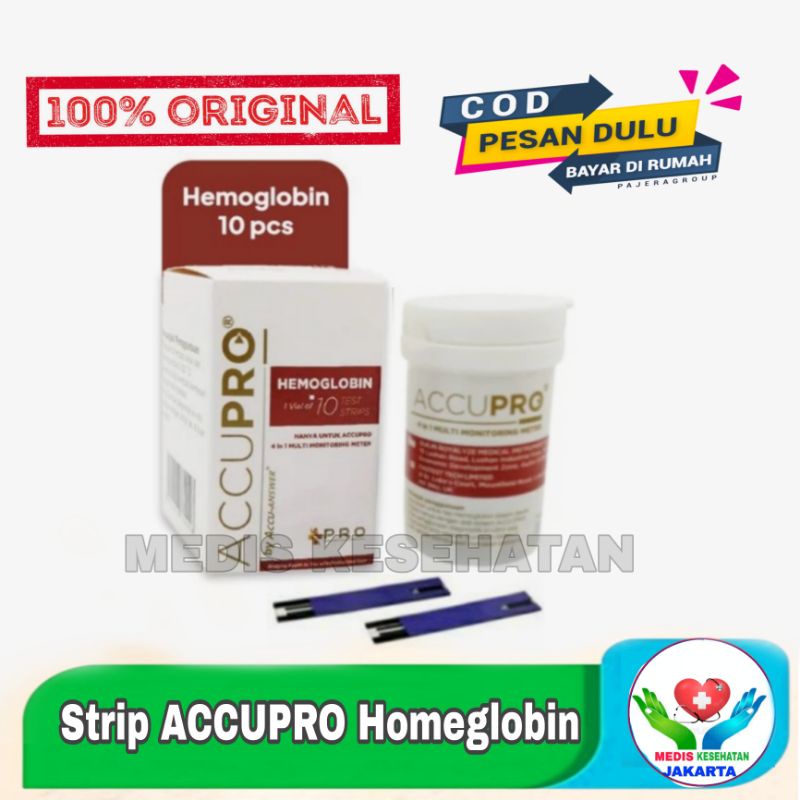 Strip accupro HOMEGLOBIN HB/Test HOME GLOBIN accupro  stik HB accupro/ isi reffil HB ACCUPRO