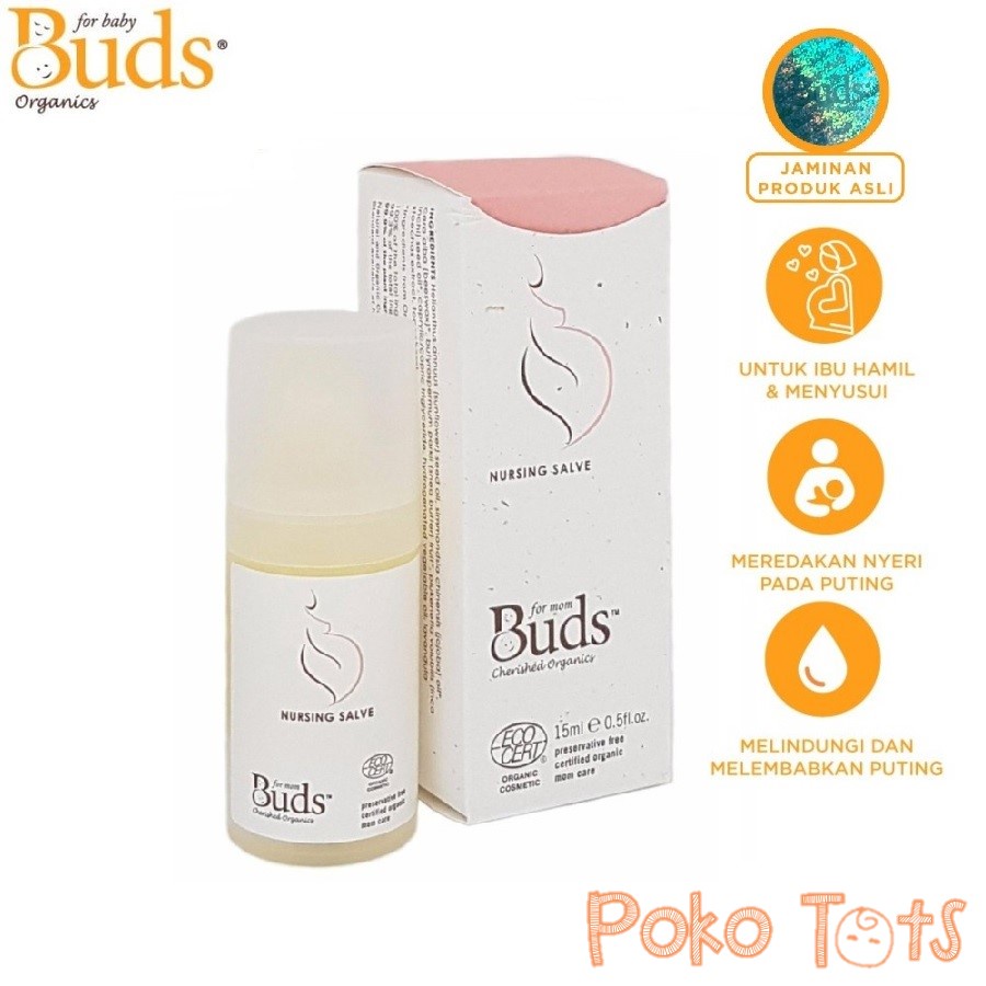 Buds Organics Nursing Salve For Mom 15ml Krim Pelindung Puting Ibu BCO Cherished Organic WHS