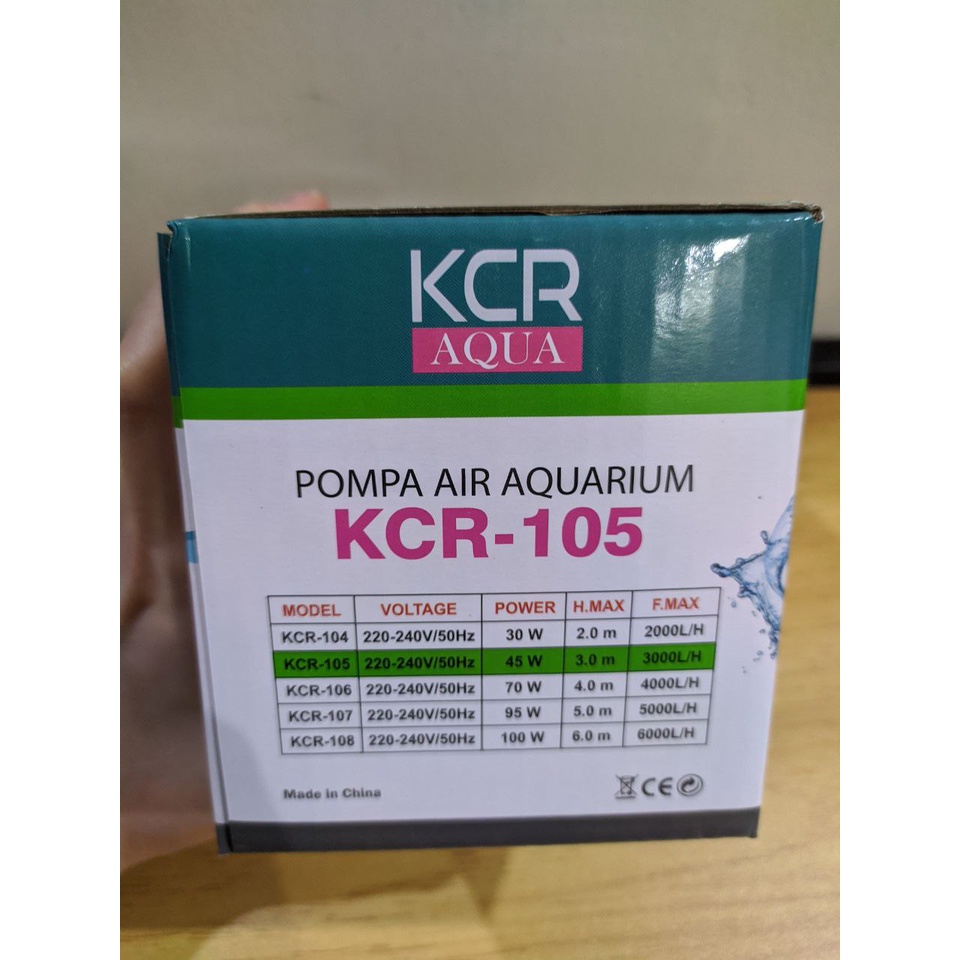 KCR Pompa Air Celup Aquarium Kolam Hidroponik KCR-105 KCR105 KCR 105