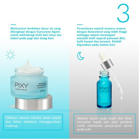 PIXY White Aqua Series | Day Cream Night Sleeping Mask Face Wash Serum Essence