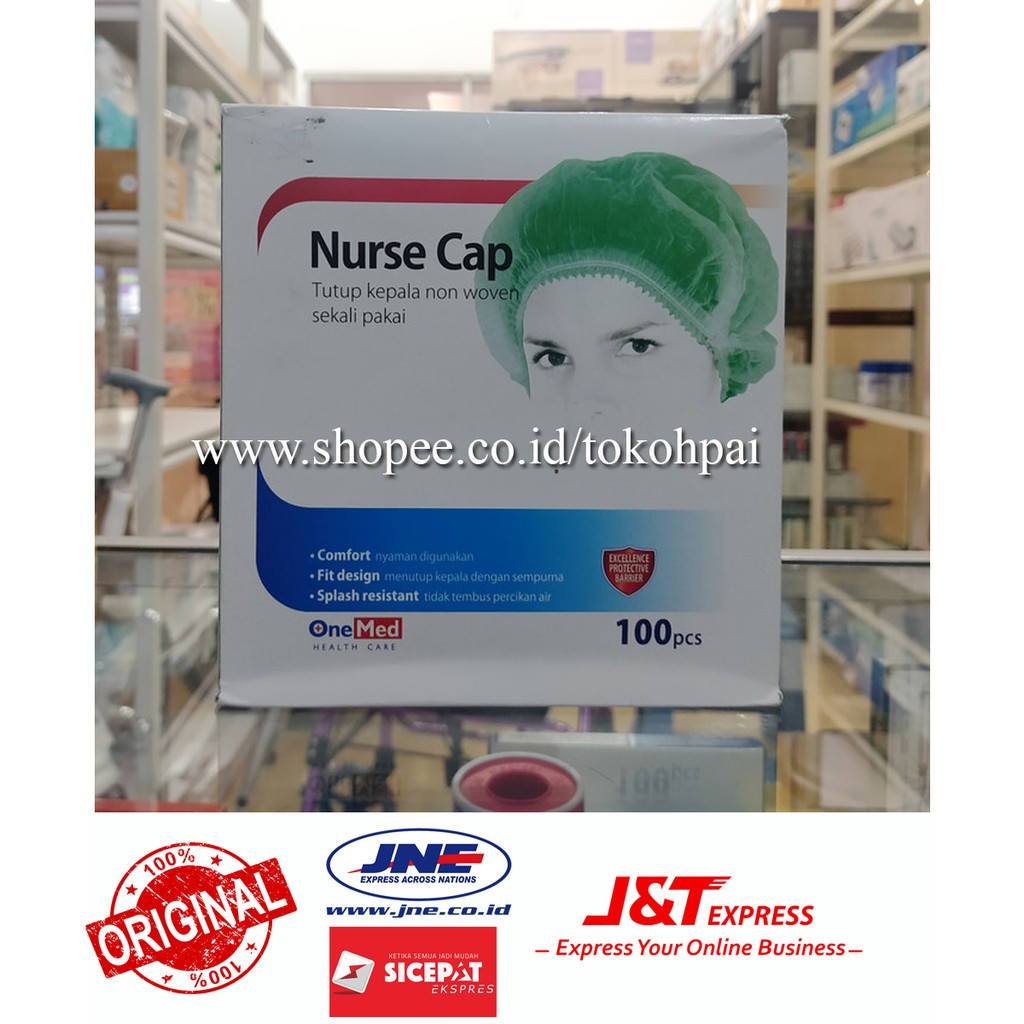 NURSE CAP ONEMED ISI 100 / PENUTUP KEPALA ISI 100