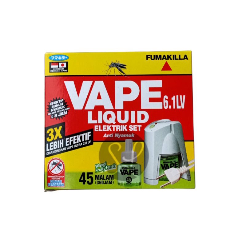 Obat Nyamuk Vape Liquid Elektrik Alat Plus Refil 45 Hari Fumakilla 6.1LV