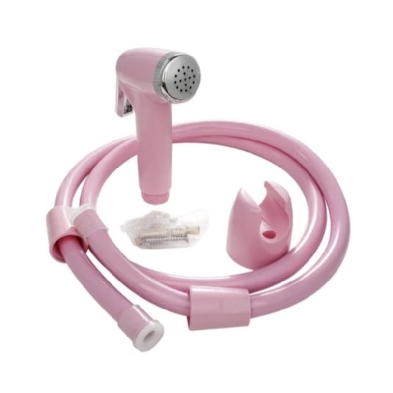 Jet Shower Bidet Pink Biru Set - Toilet Shower Kamar Mandi - Shower Cebok