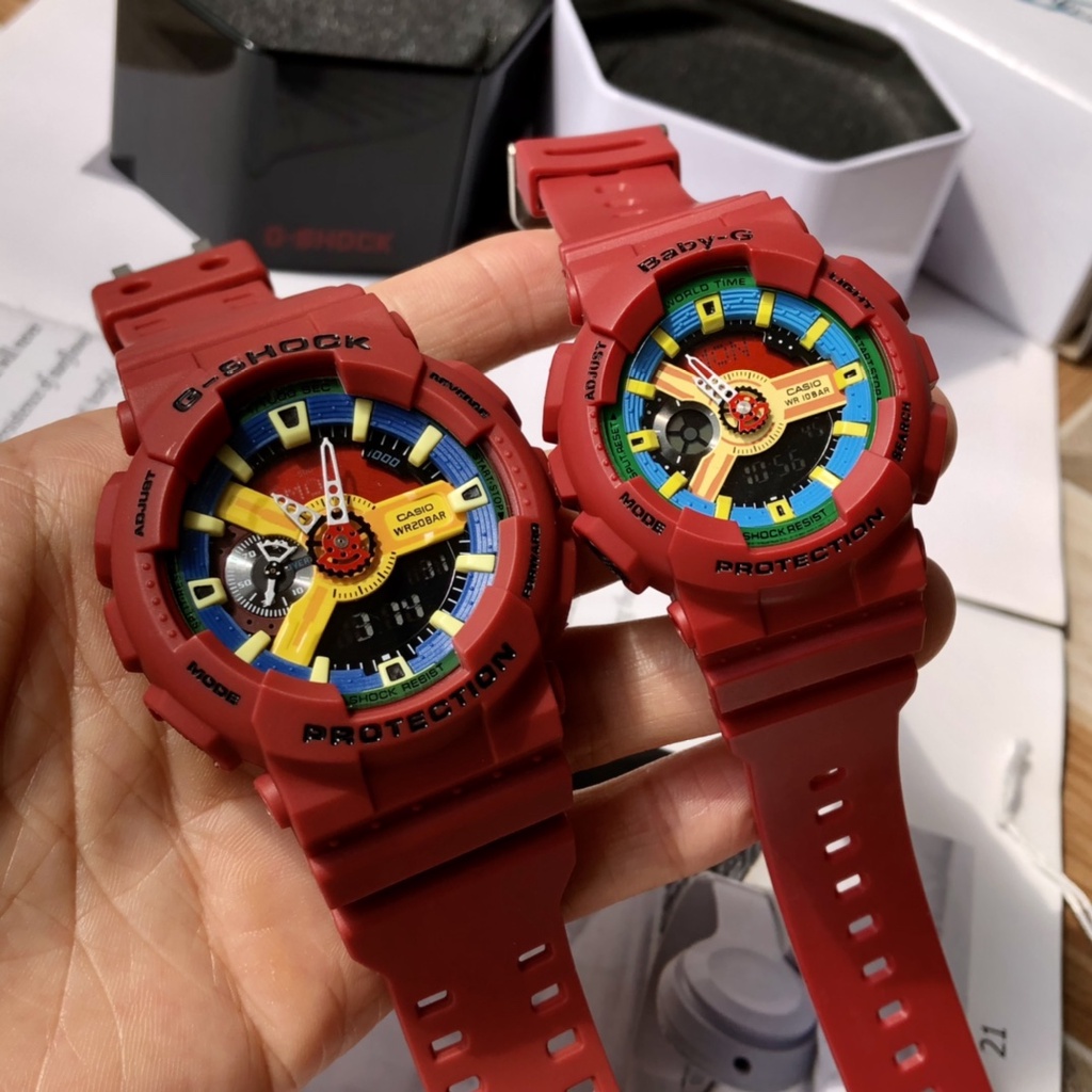 Jam Tangan Pria Wanita Casio Baby G Couple GA110 BA110 Ducati Red