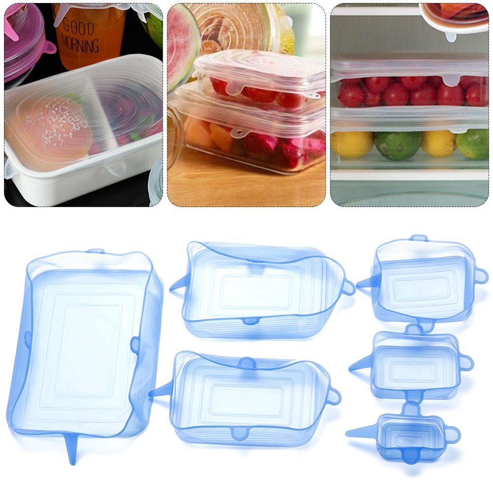 Preva Bowl Cover 4warna Alat Dapur Menjaga Segar Tutup Peralatan Masak Reusable Seal Bulat Persegi