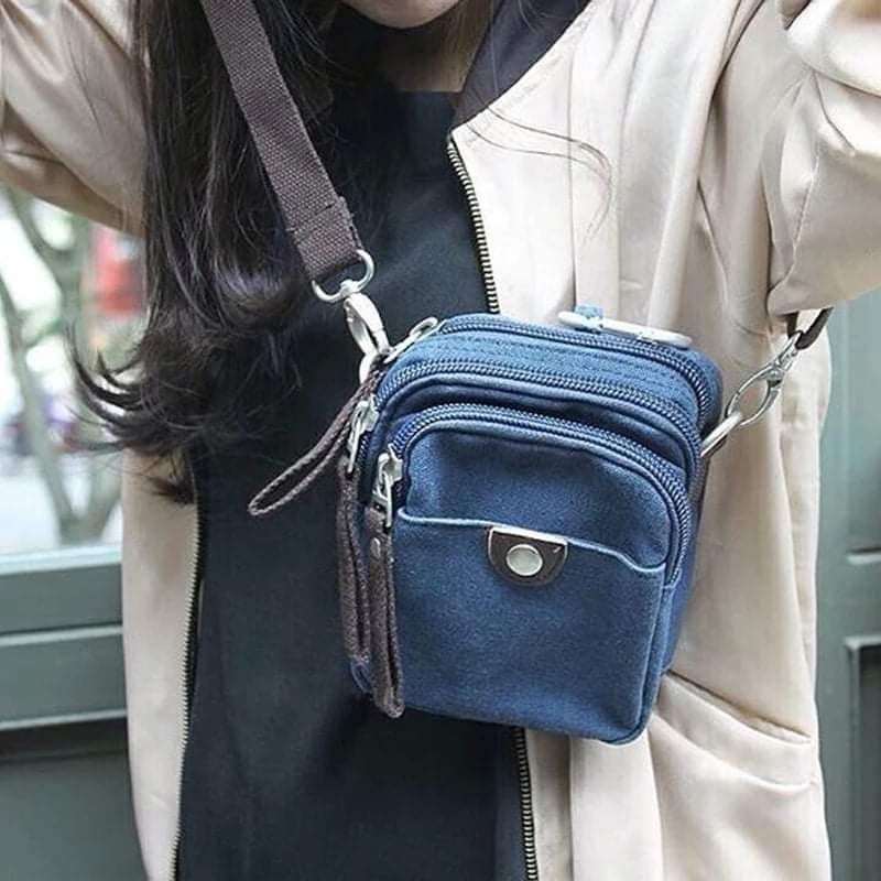 TAS HP SELEMPANG KANVAS/TAS PRIA dan WANITA/TAS SANTAI