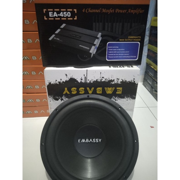 paket subwoofer+power embassy