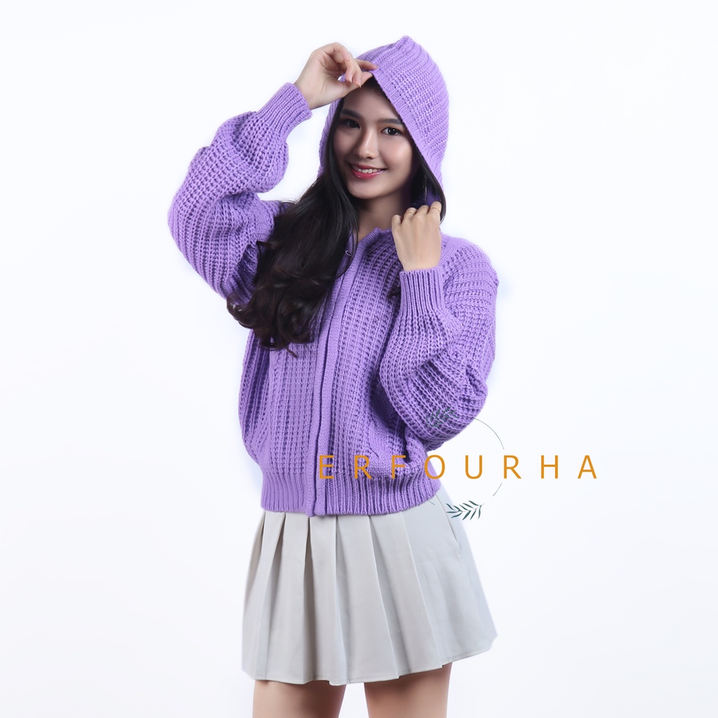 PILLIPS premium hoodie rajut type 3 get | Rajut TEBAL Premium | outwear rajut  | hoodie oversize | fashion wanita