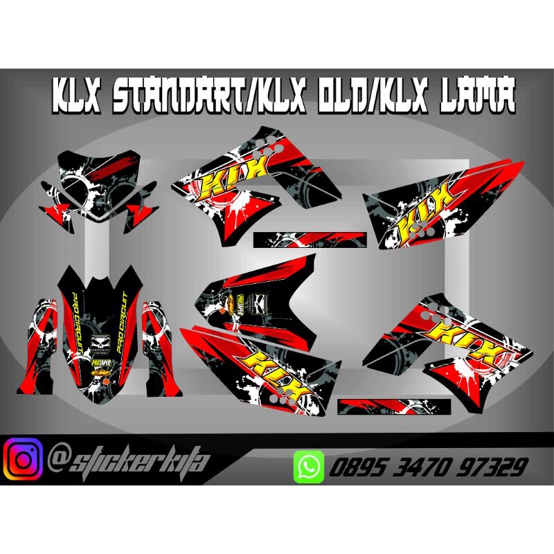 DECAL STICKER KLX BF DECAL STICKER KLX DTRACKER KLX OLD KLX GORDON DECAL KLX FULL BODI