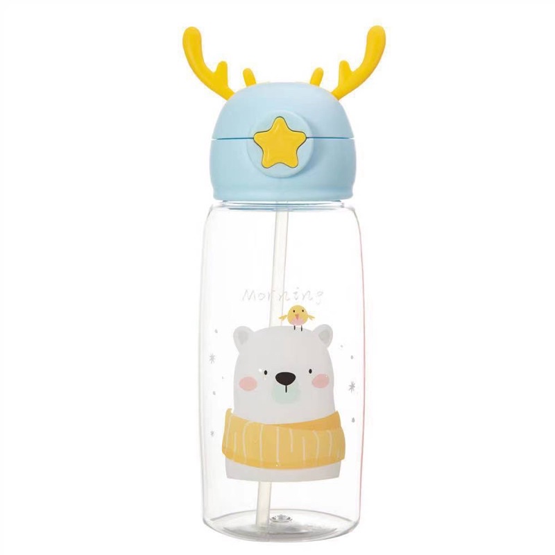 AZ Botol Minum Sedotan Anak-Anak Motif DEER Tanduk Rusa (BPA FREE) IMPORT