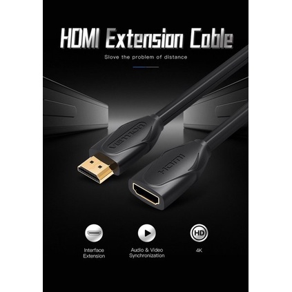 Vention B06 Kabel Extension / Perpanjangan HDMI Male to Female 2 Meter