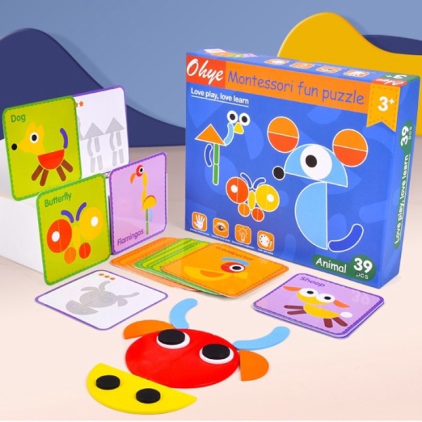

17 montessori puzzle kembang otak anak sensory toys mainan motorik Murah
