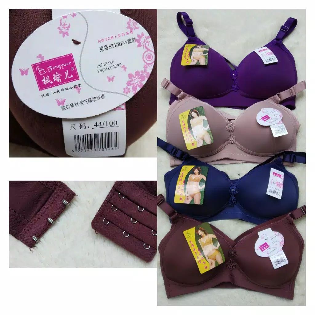 BH JUPE Fengyuer Jumbo Busa Cup Besar Wanita Dewasa | Bra Tanpa Kawat Perempuan Dewasa | Open