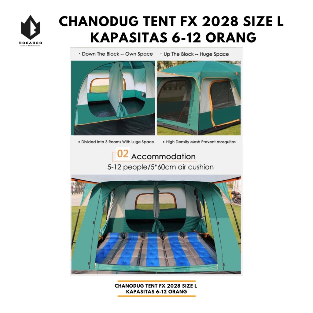 Tenda family chanodug ragha 6 - 12 person - tenda tunnel - tenda keluarga - tenda family - tenda camping fami