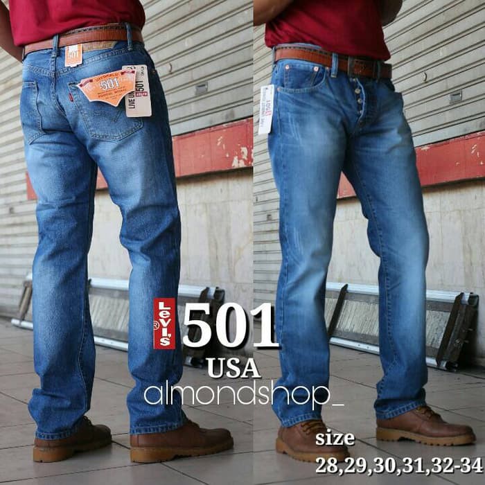Celana Jeans Levis 501 Origina Bioblit Scraf Cakar / Impor USA