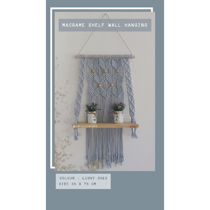 macrame Shelf Wall hanging