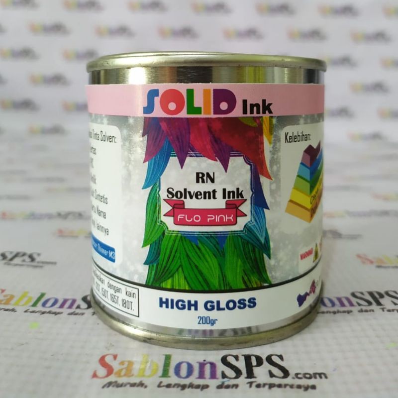 TINTA SABLON PVC SOLVENT BASED 200 gr FLO PINK KERTAS/ VINYL/ AKRILIK/ KULIT SINTETIS