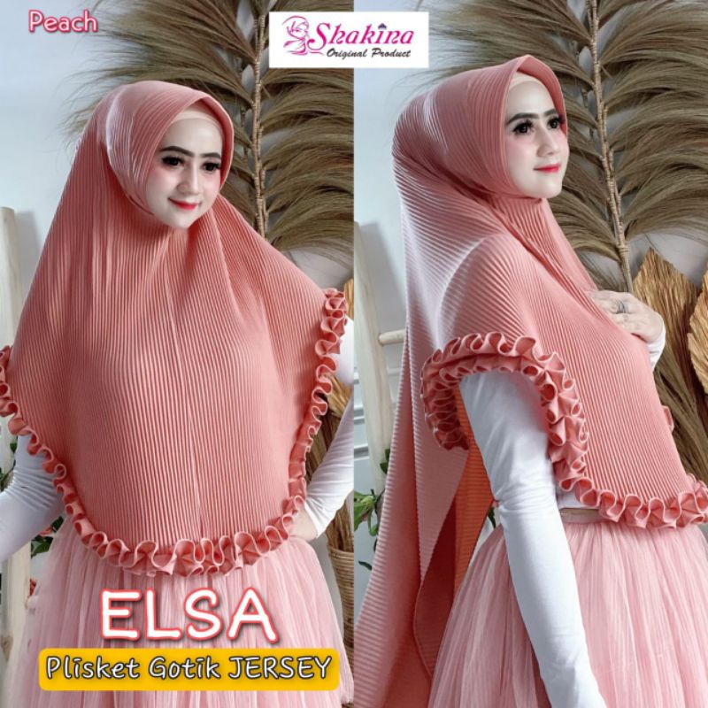 Khimar Elsa Plisket Jersey Ori Shakina Hijab