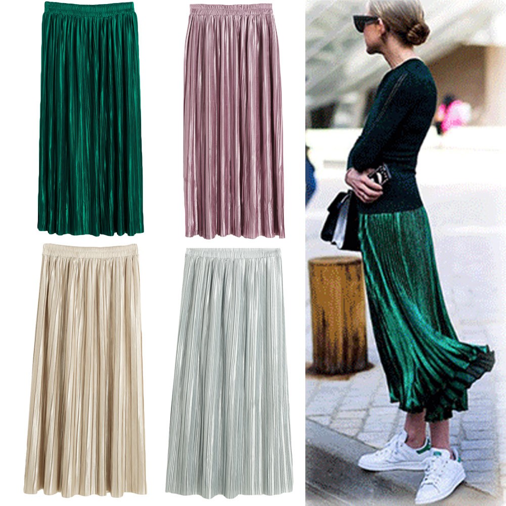 Bayar di Tempat Fashion Wanita Rok Midi Plisket dengan Bayar di Tempat Fashion Wanita Rok Midi Plisket dengan