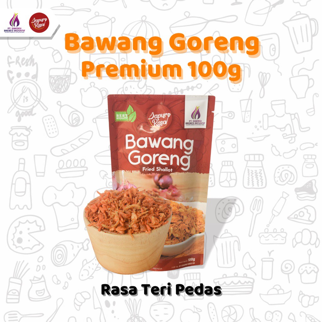 

Bawang Goreng 100gr Premium Asli Brebes Dapur Rasa Teri Pedas