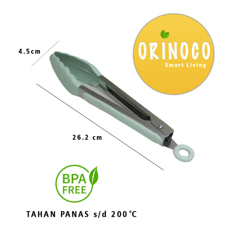 Alat Masak Silicone Or-203i Tosca Food Tongs - Pencapit Makanan Tahan Panas - Bpa Free