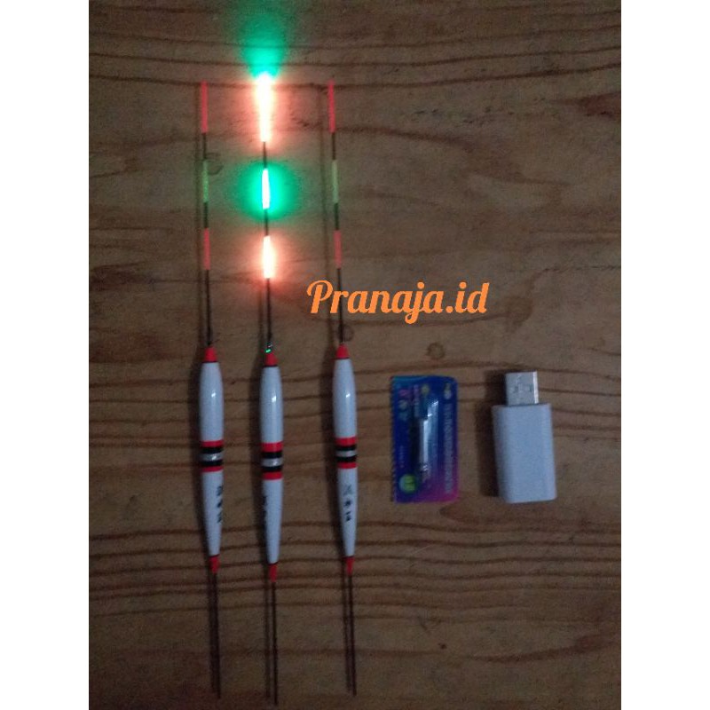 pelampung pancing menyala elektrik dengan baterai