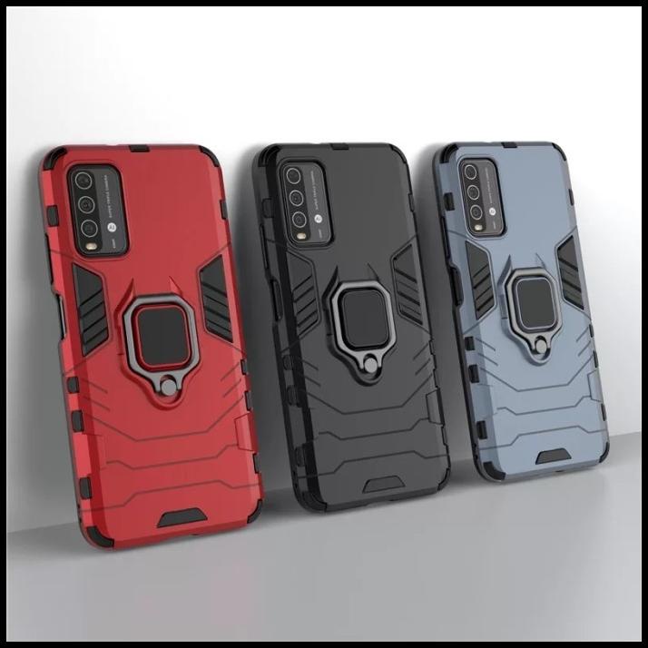 Case Xiomi Redmi 9T Hardcase Iring Magnetic Robot Robot Cover Outdoor