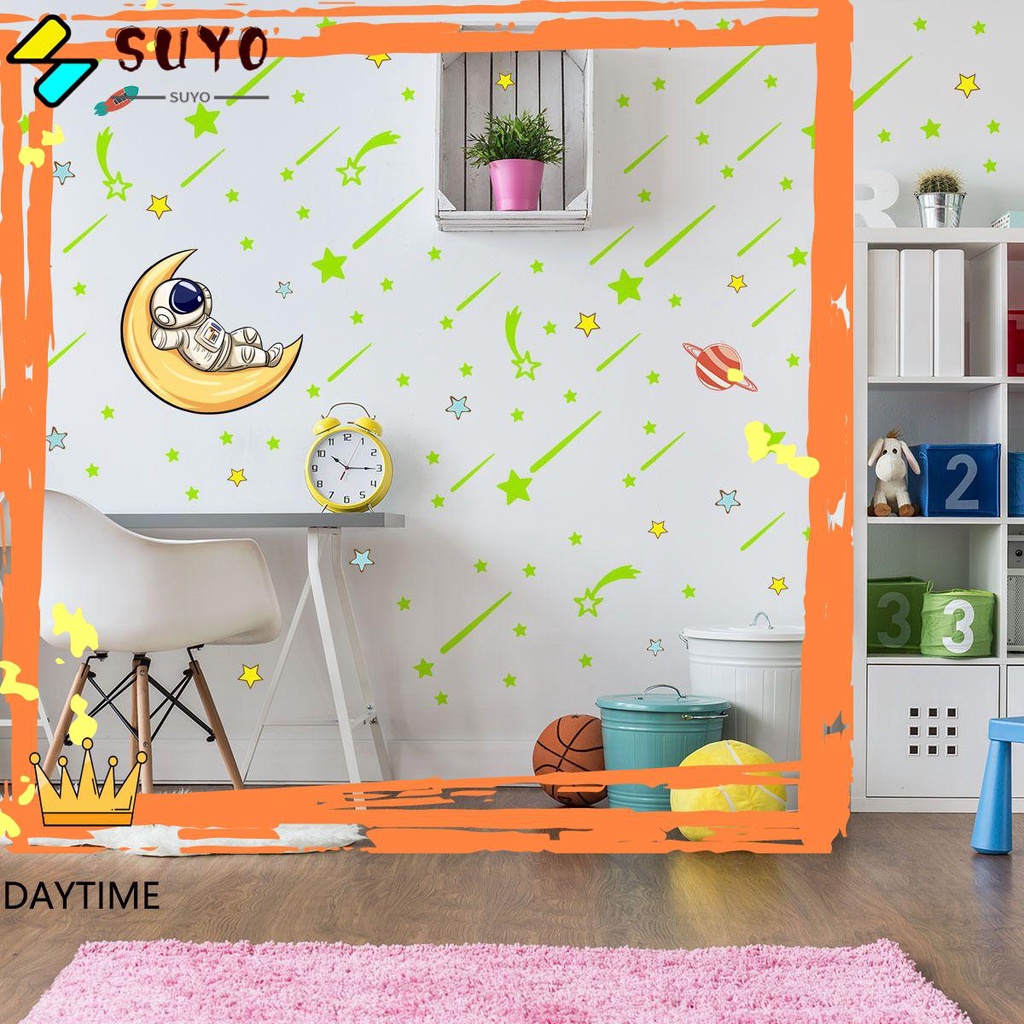 Suyo 118 Pcs Stiker Dinding Glow In The Dark Untuk Dekorasi Kamar