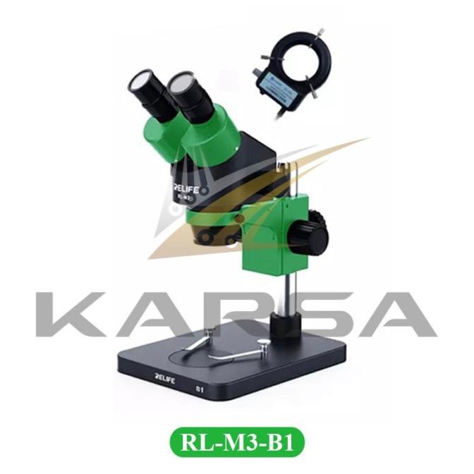 MICROSCOPE - MIKROSKOP BINOCULAR RELIFE RL-M3 ZOOM STEREO + LED LAMP