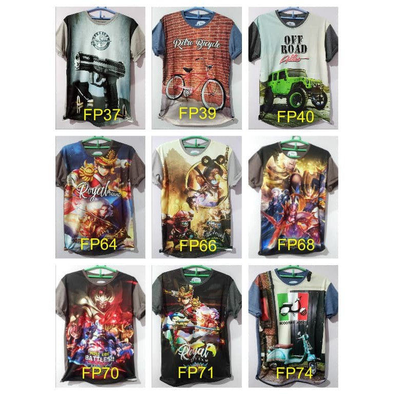 LENGKAP Kaos 3D Fullprint Thailand