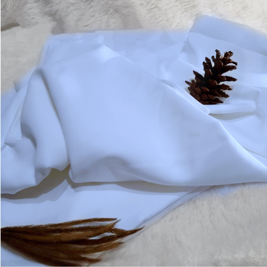 khimar ped nabila , list renda tengah , bahan wolfis , ped antem TERMURAH-PUTIH BERSIH