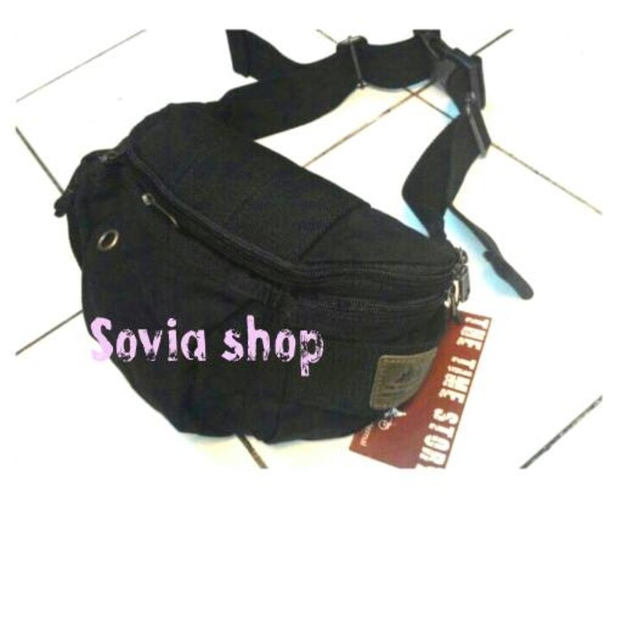 Tas pinggang hijau army/tas kanvas/tas kain