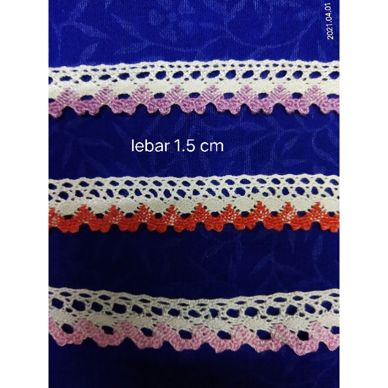 Renda bordir rajut kait renda  rajut renda bordir kecil renda pinggir renda mukena renda baju