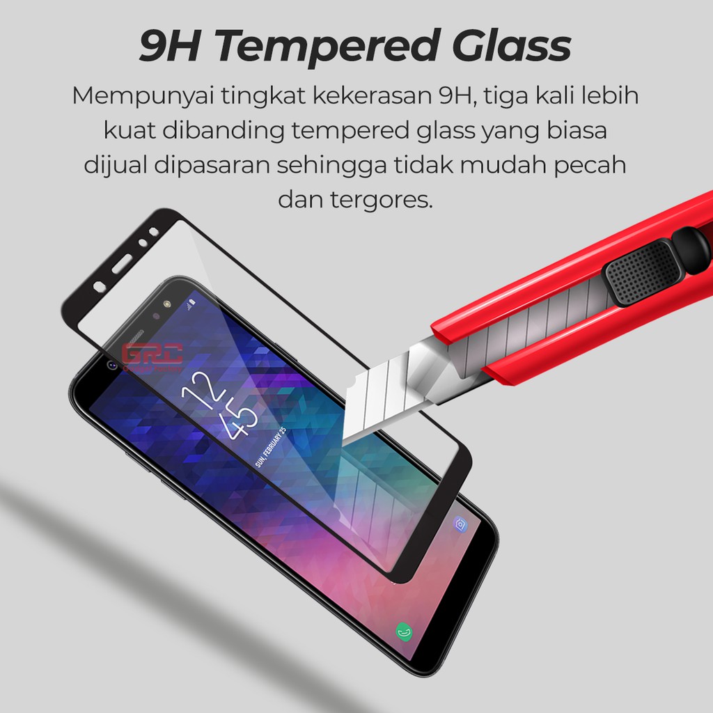 SAMSUNG Galaxy A6 Plus 2018 Tempered Glass HOGO Full Cover Glue