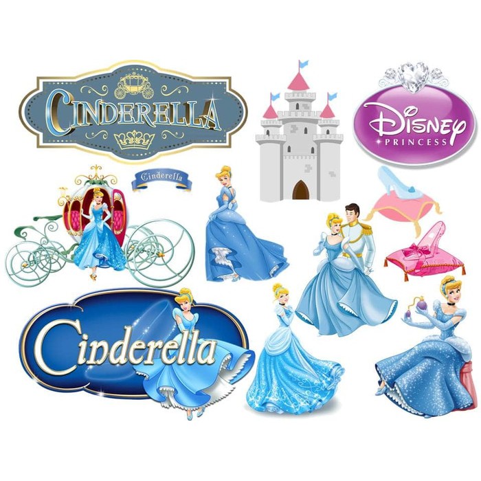 Kertas Cliparts - Cinderella Design (57pcs)