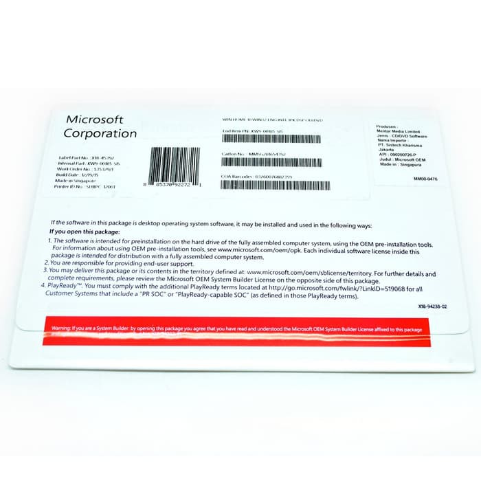 MICROSOFT WINDOWS 10 PROFESIONAL 64BIT