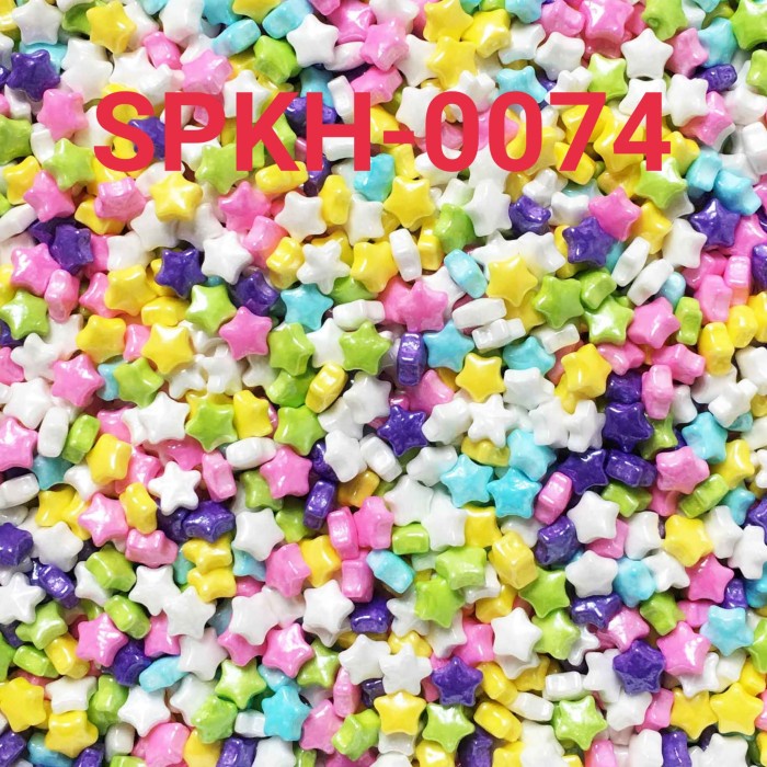 

SPKH-0074 SPRINKLES SPRINKLE SPRINKEL 500GR BINTANG RAINBOW TERBARU