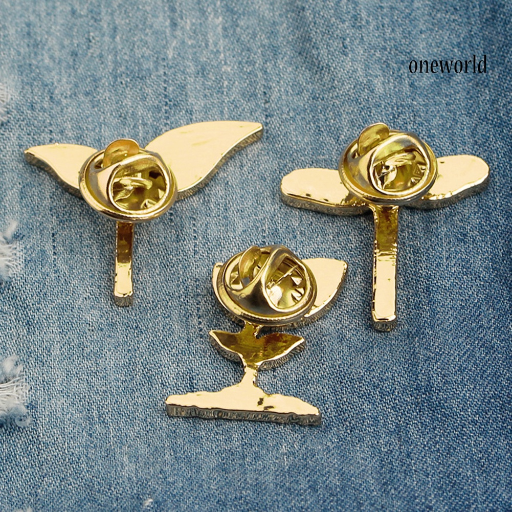 OW@ Fashion Mini Decor Leaf Bean Brooch Pin DIY Button Badge Gift Men Women Jewelry